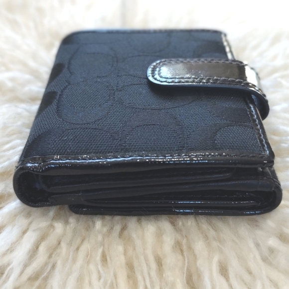 COACH Soho Pleated Signature French Purse Wallet Black F42816 RARE NWT - Picture 10 of 16
